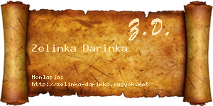 Zelinka Darinka névjegykártya